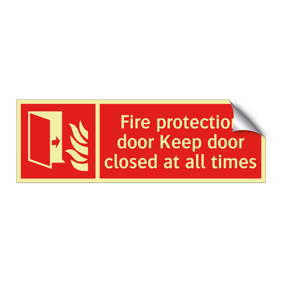 Fire protection door Keep door closed at all times