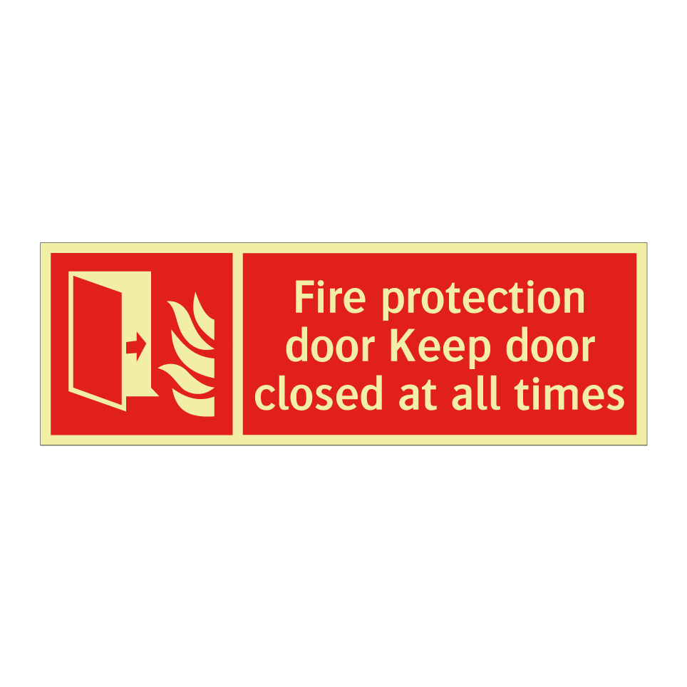 Fire protection door Keep door closed at all times