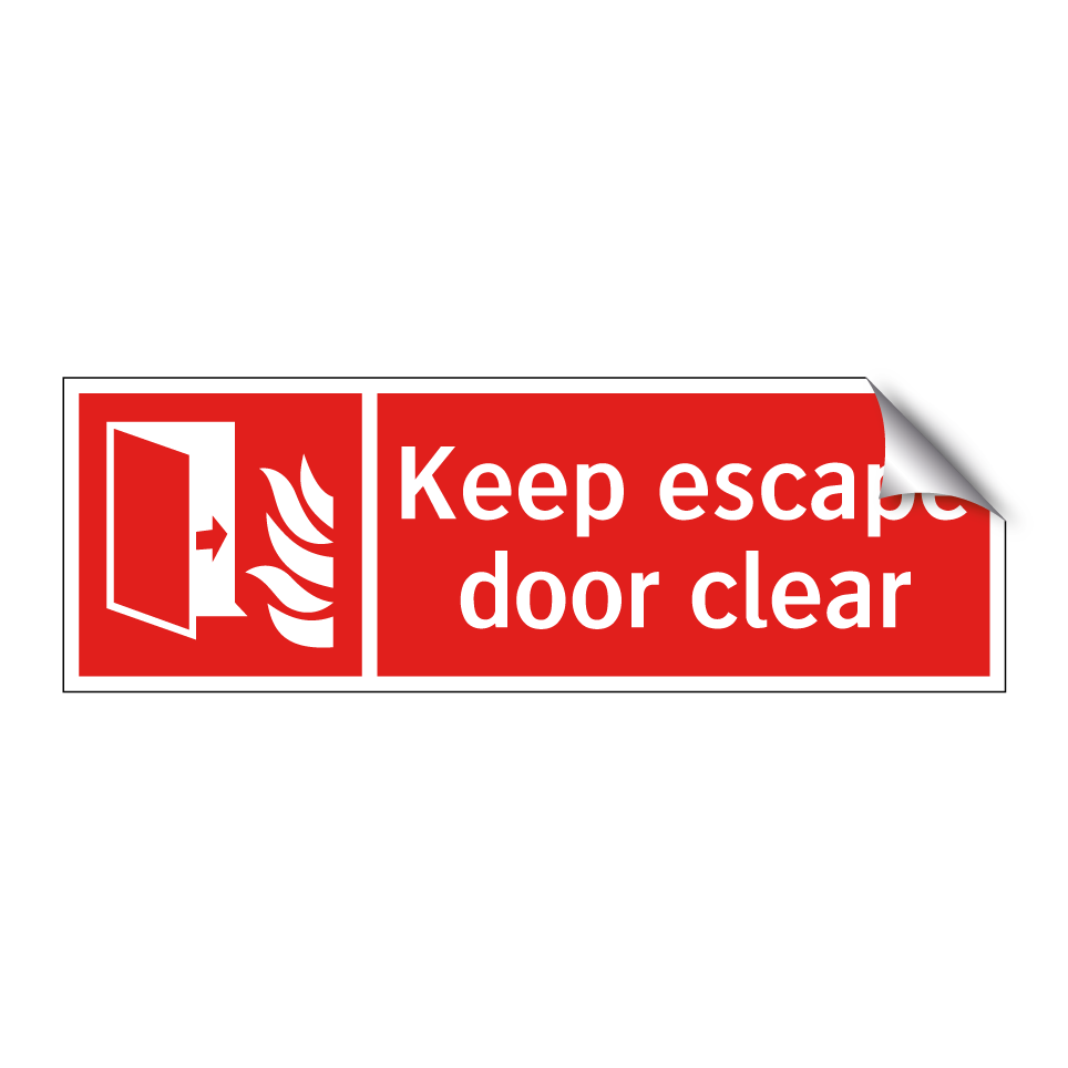 Keep escape door clear