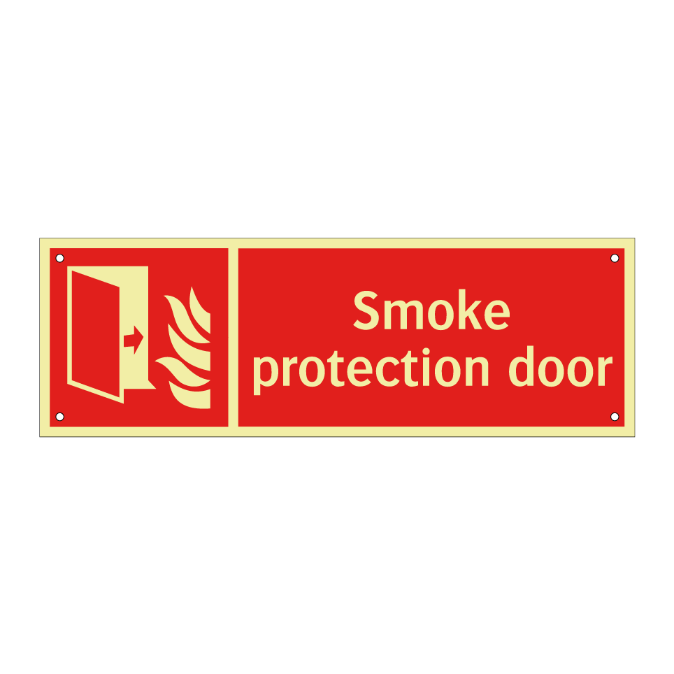 Smoke protection door