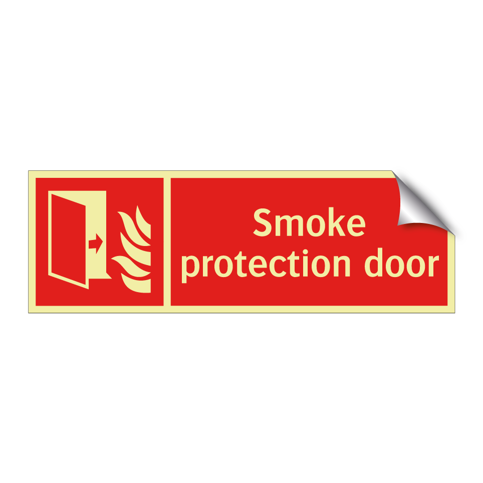 Smoke protection door