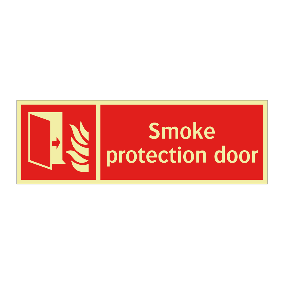 Smoke protection door