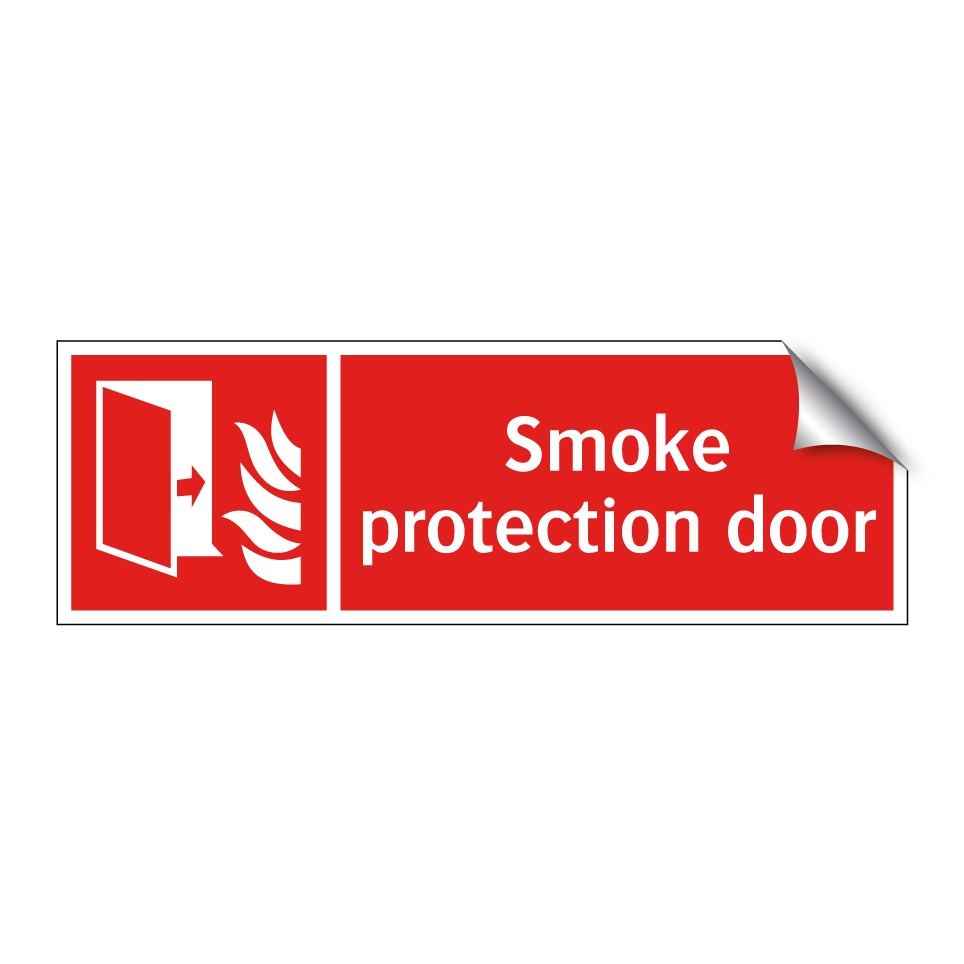 Smoke protection door