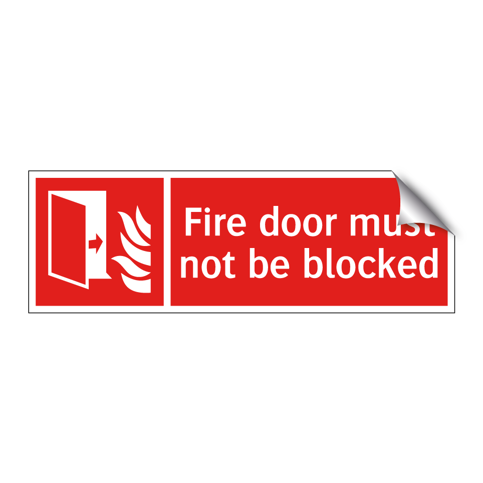 Fire door must not be blocked