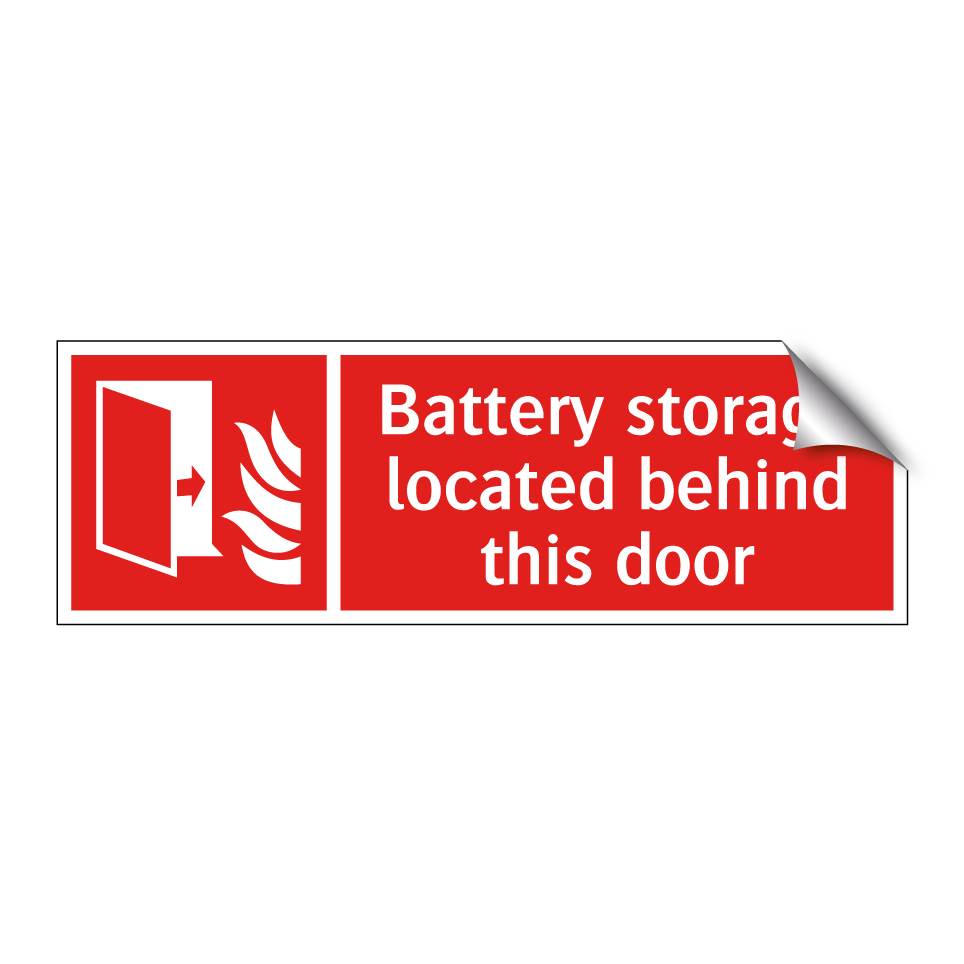 Battery storage located behind this door
