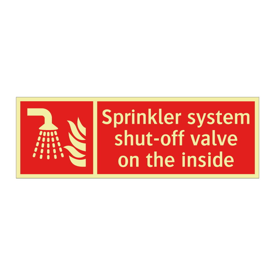 Sprinkler system shut-off valve on the inside