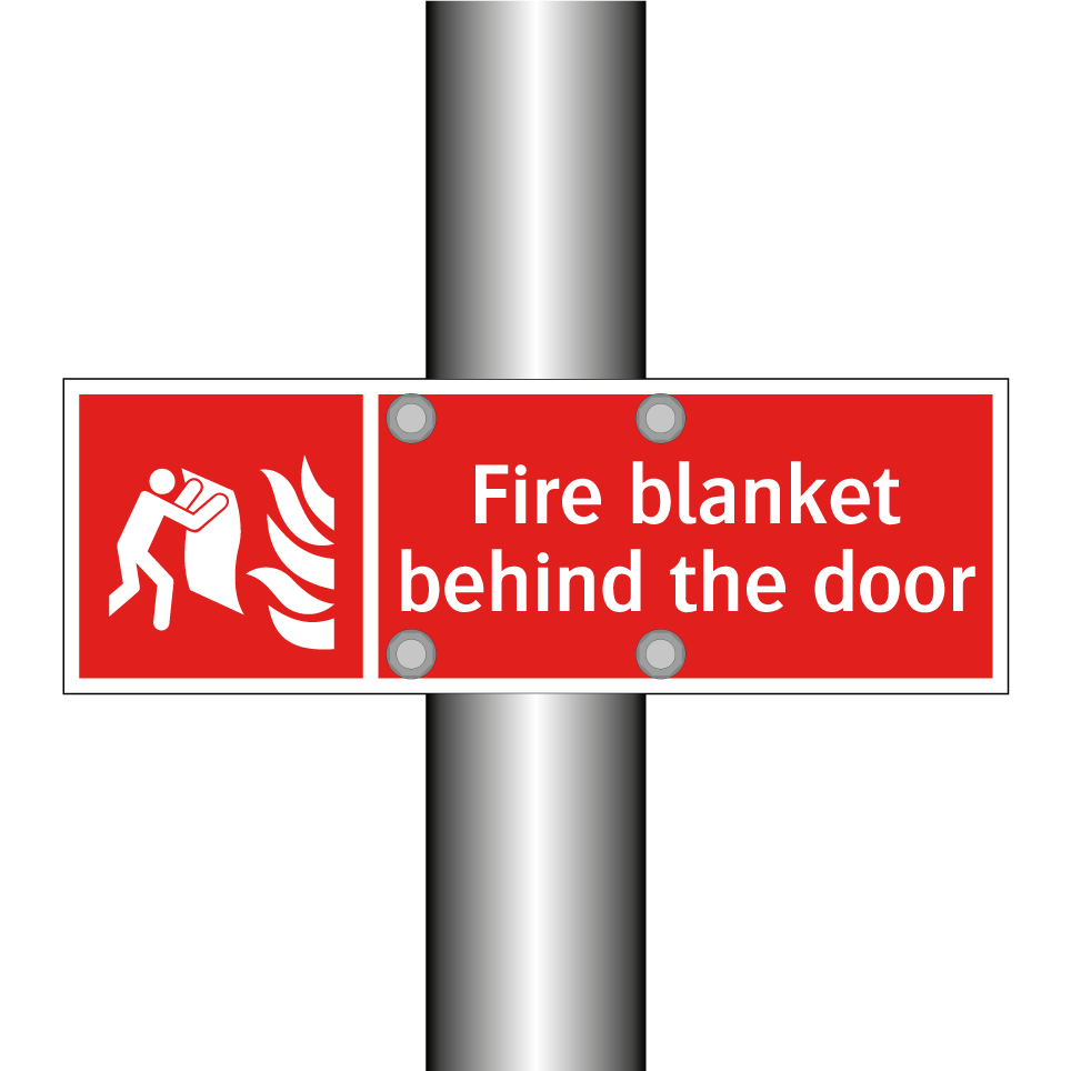 Fire blanket behind the door