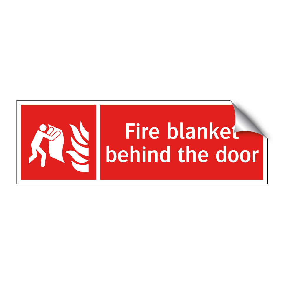 Fire blanket behind the door