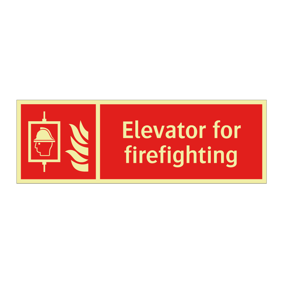 Elevator for firefighting
