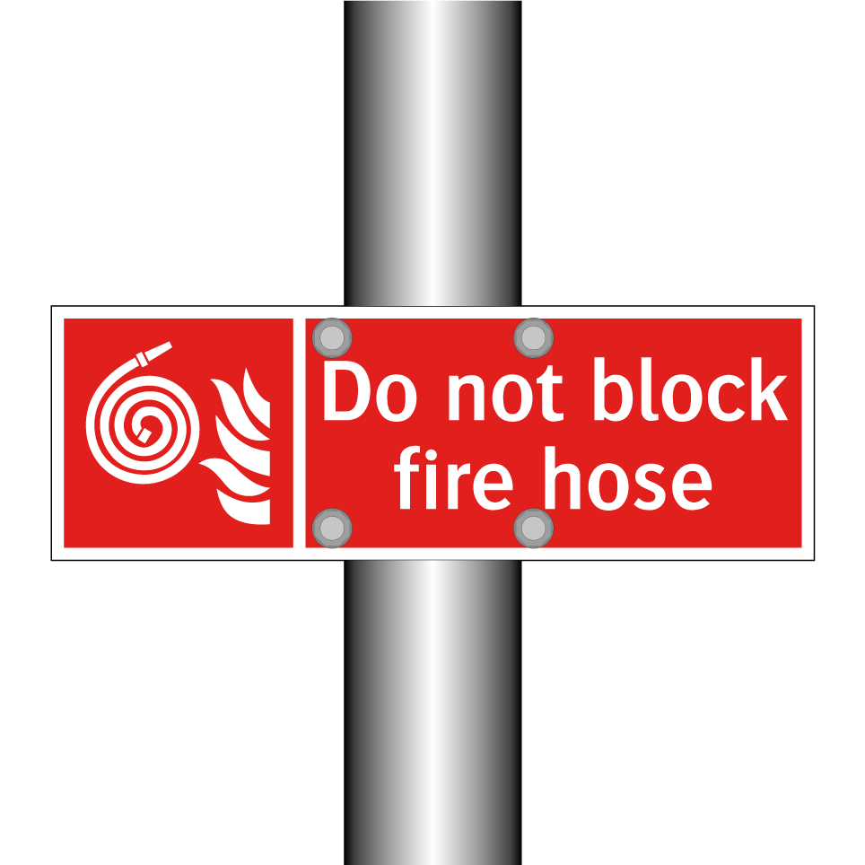 Do not block fire hose