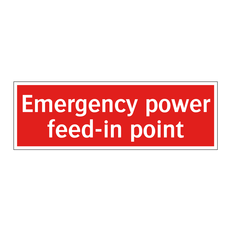 Emergency power feed-in point