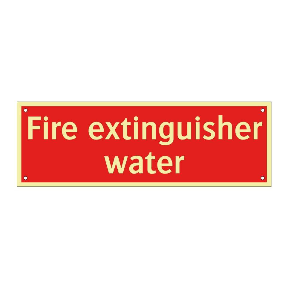 Fire extinguisher water