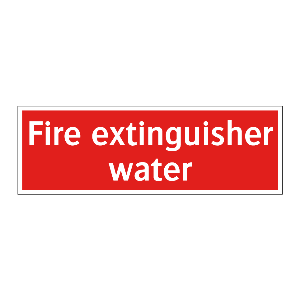 Fire extinguisher water