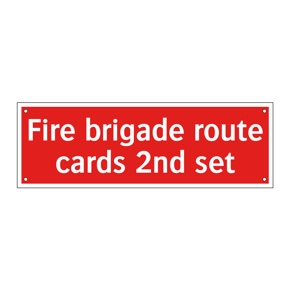 Fire brigade route cards 2nd set