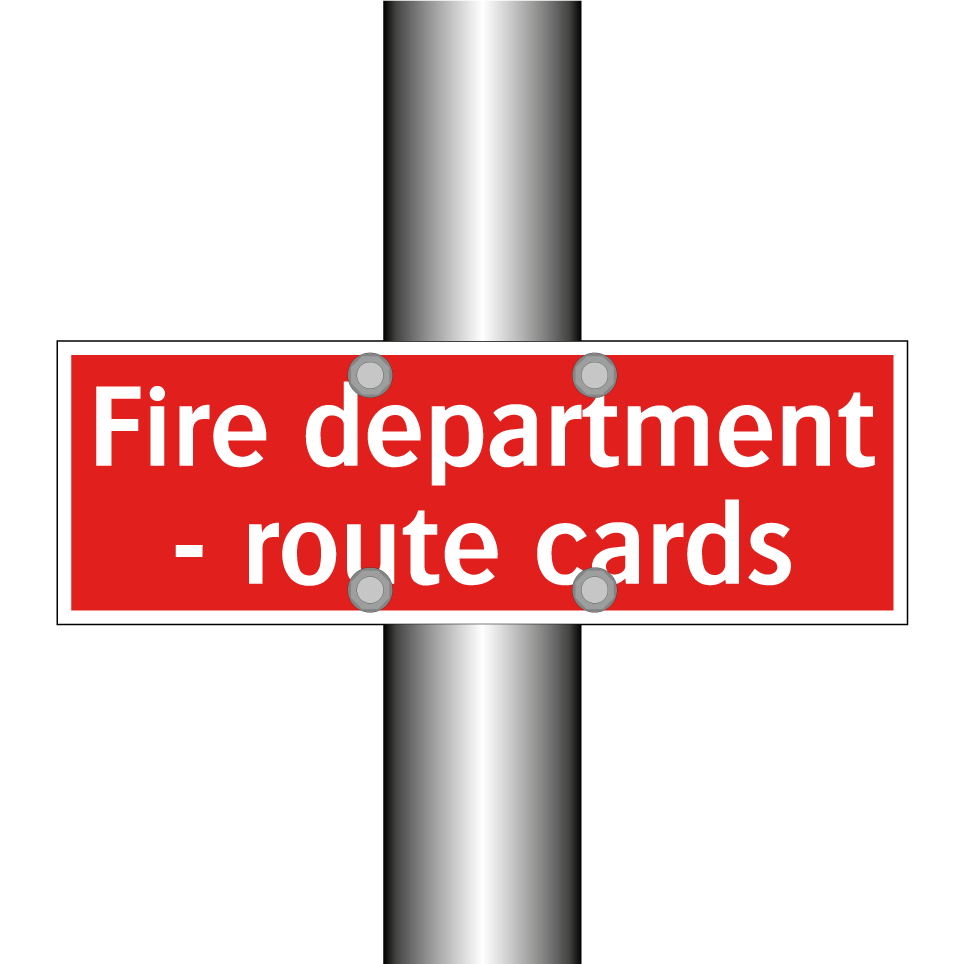 Fire department - route cards