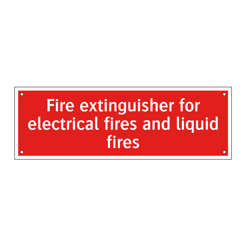 Fire extinguisher for electrical fires and liquid fires
