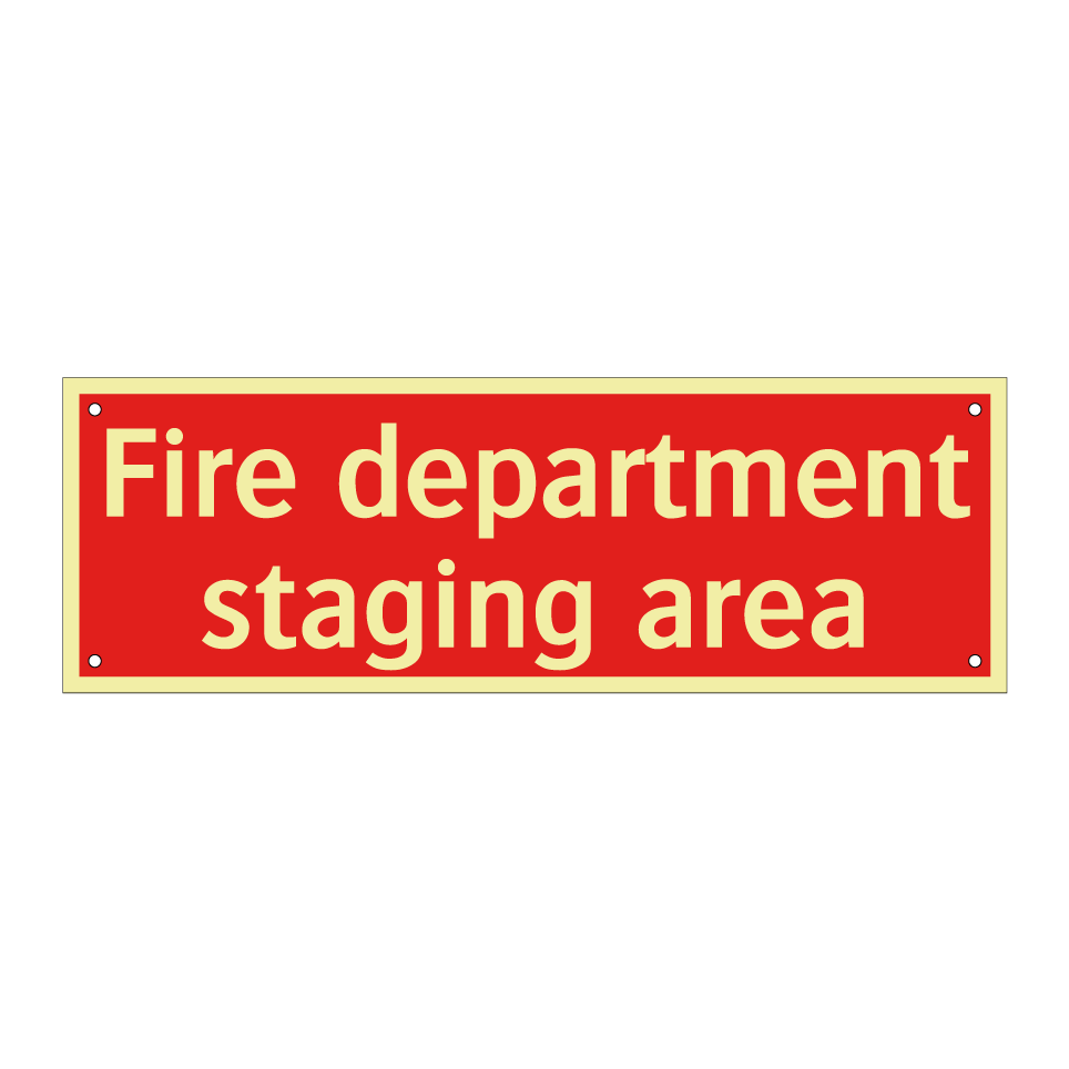Fire department staging area