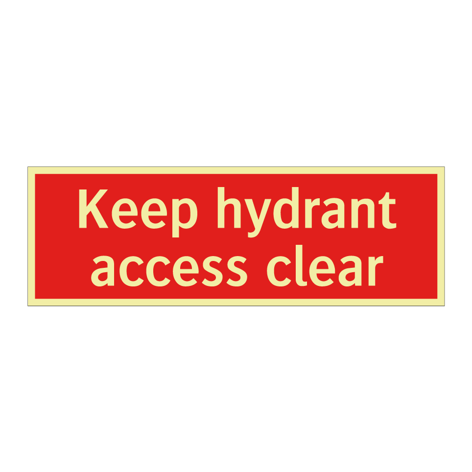 Keep hydrant access clear