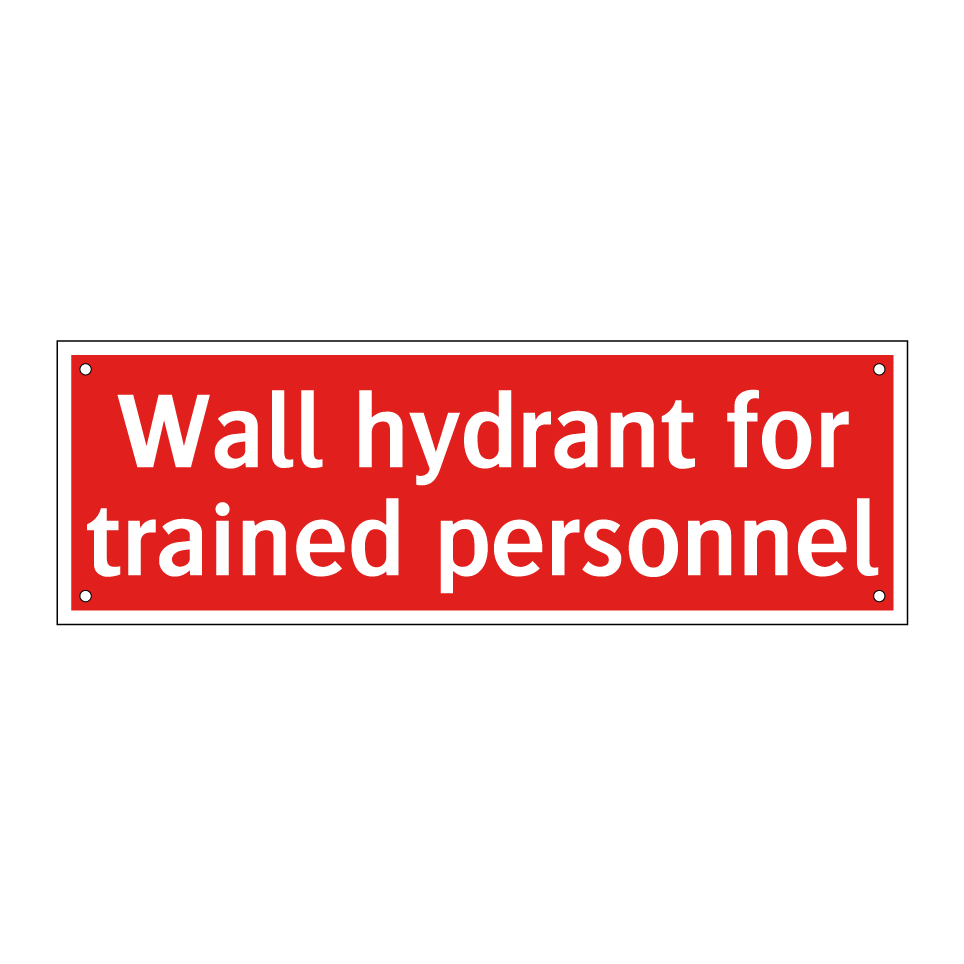 Wall hydrant for trained personnel