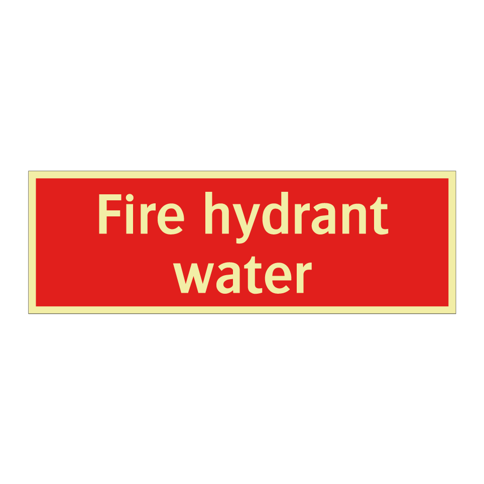 Fire hydrant water