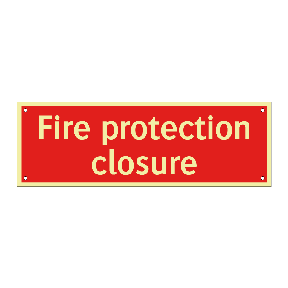 Fire protection closure