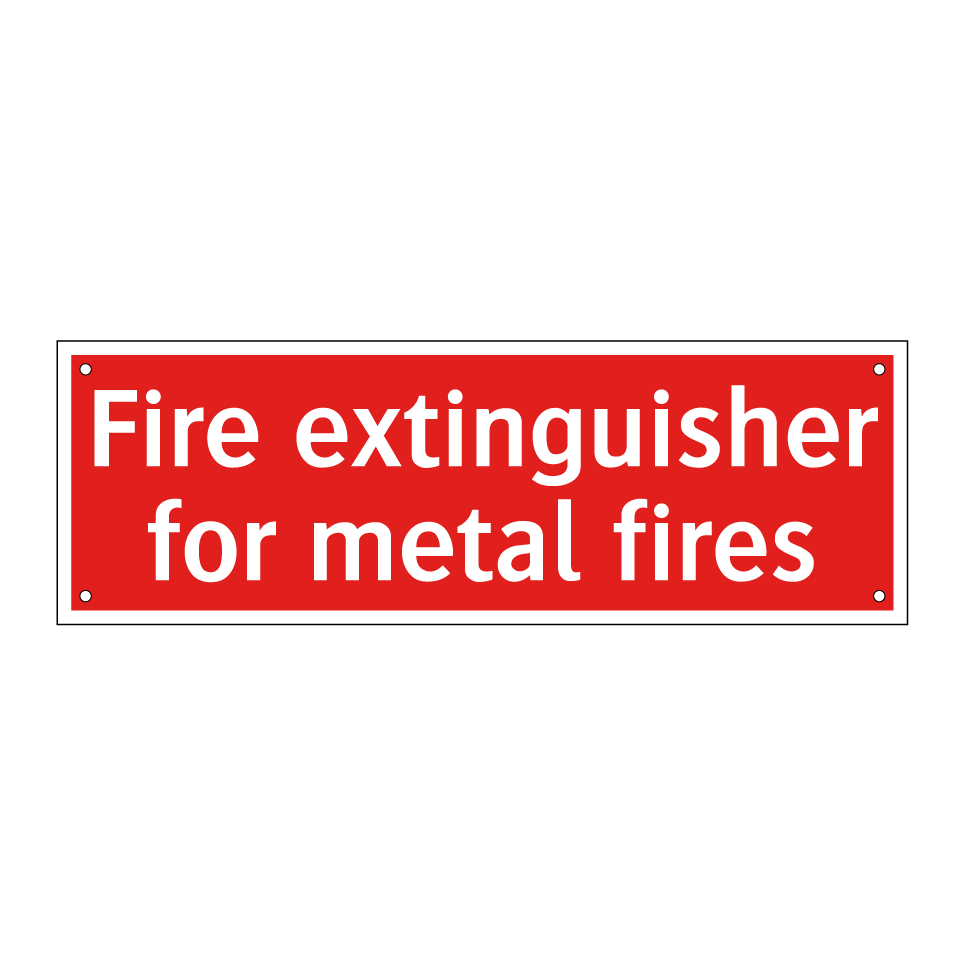 Fire extinguisher for metal fires