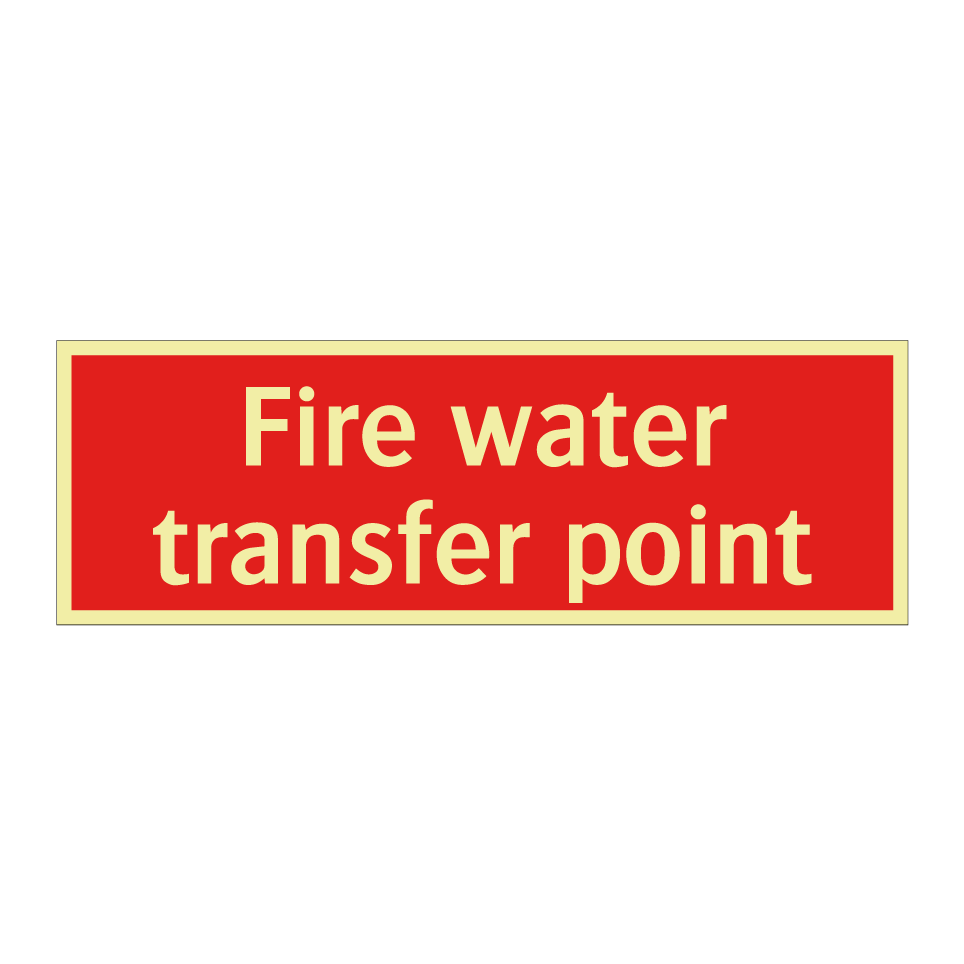 Fire water transfer point