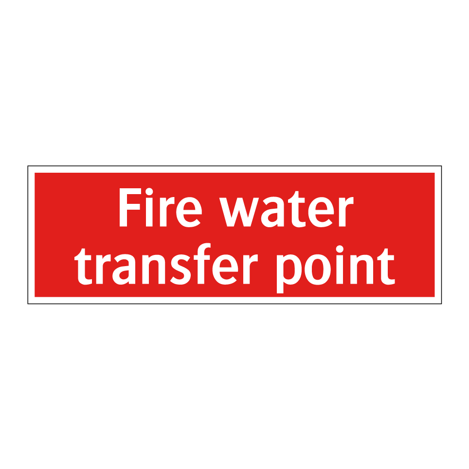 Fire water transfer point
