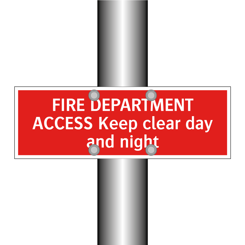FIRE DEPARTMENT ACCESS Keep clear day and night