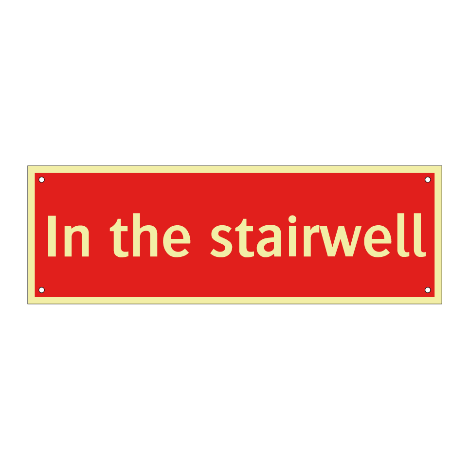 In the stairwell