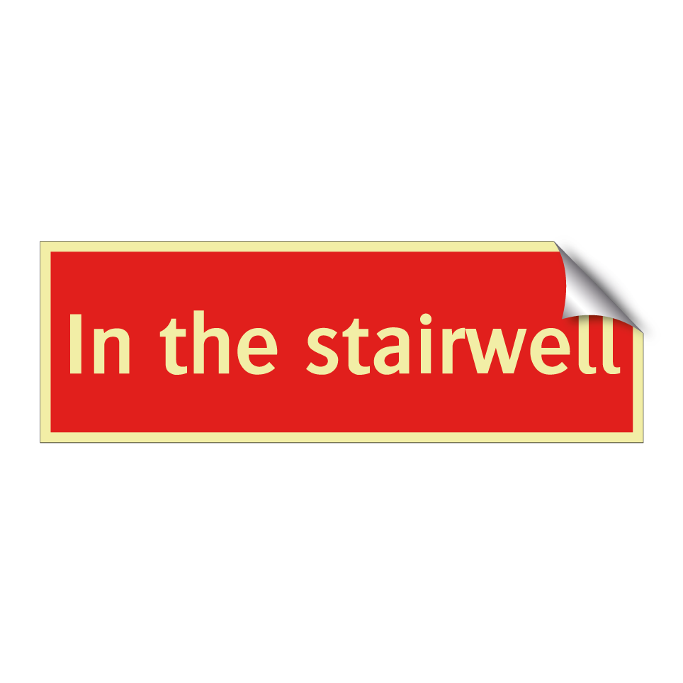 In the stairwell