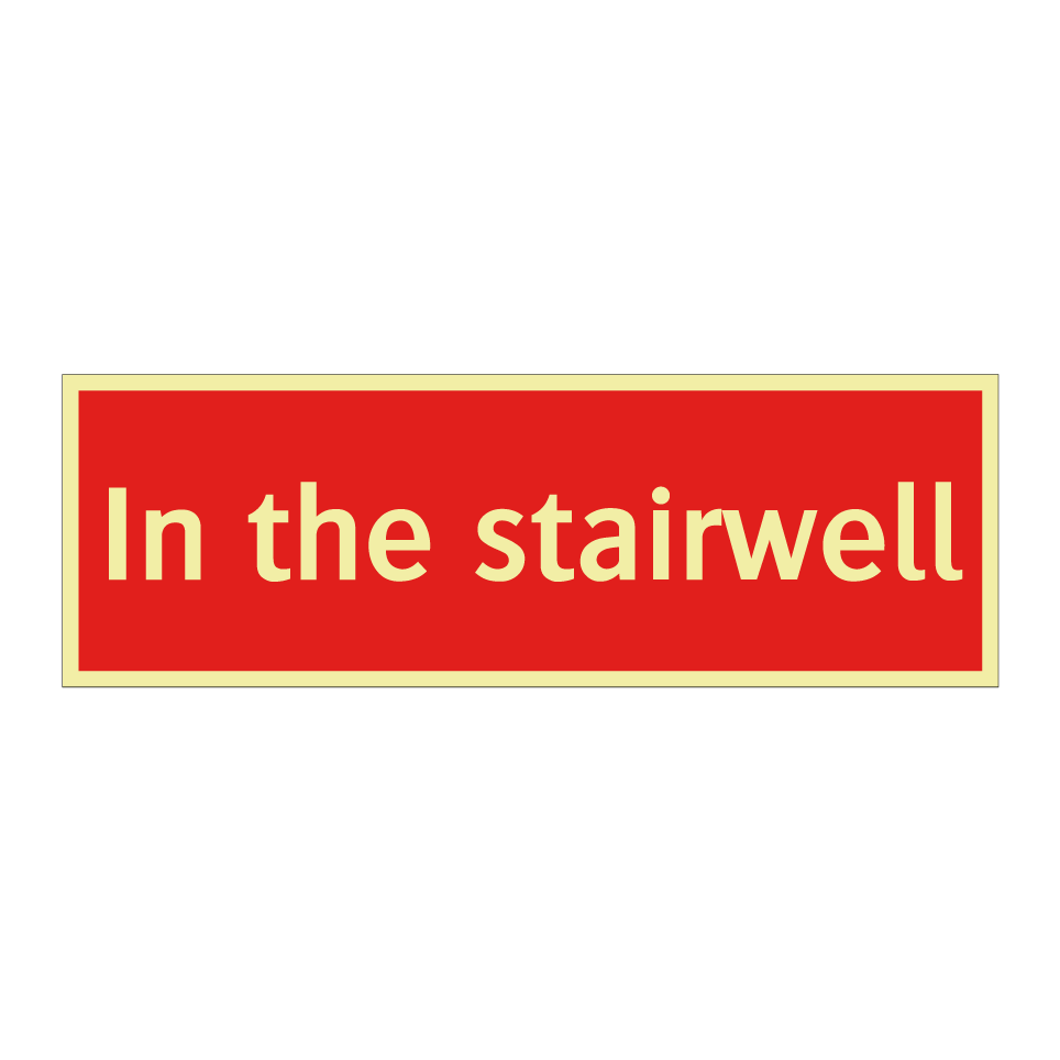 In the stairwell