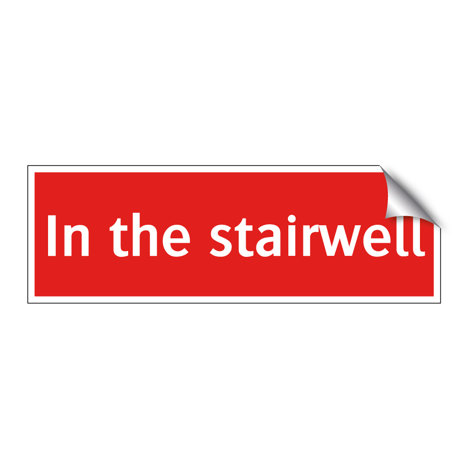 In the stairwell