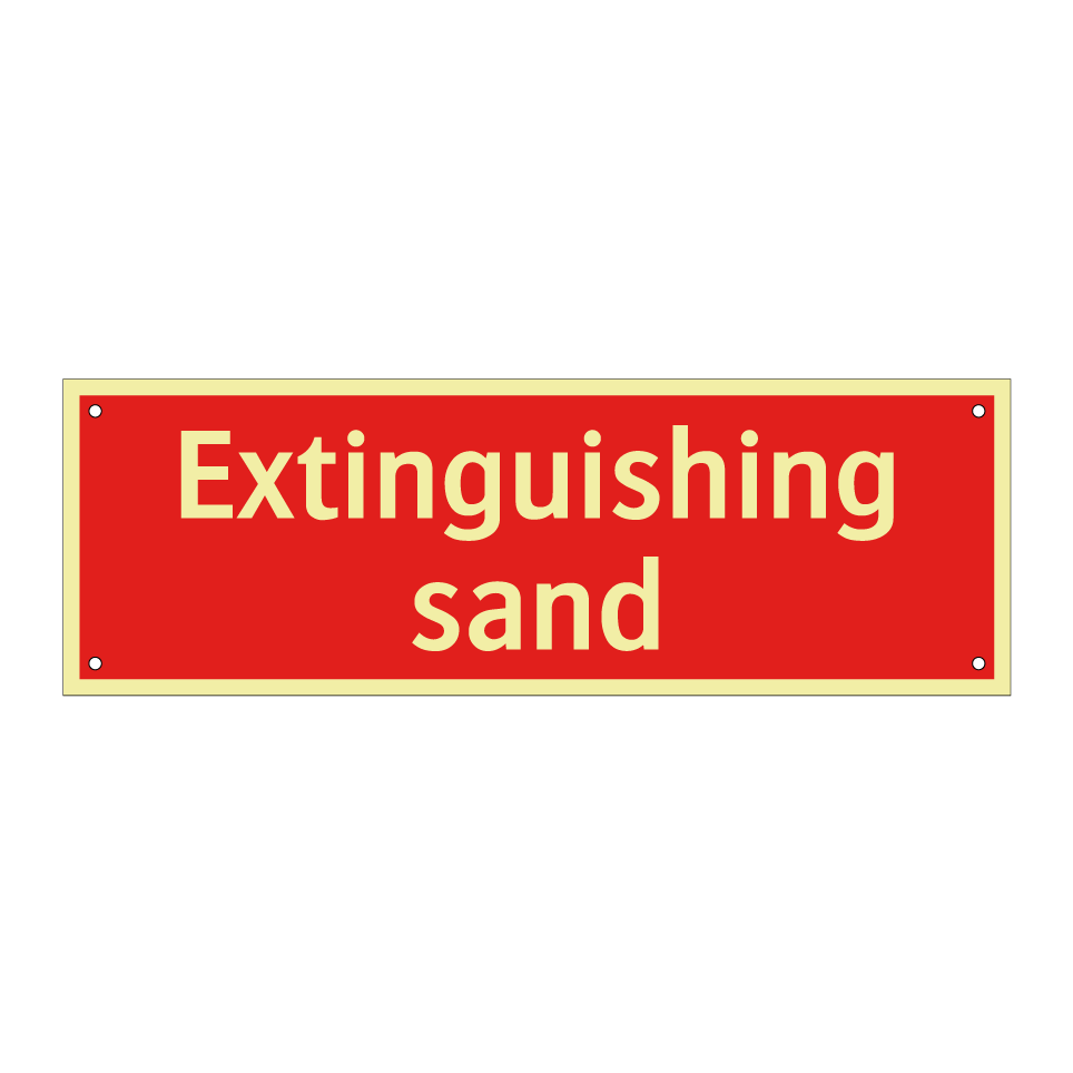 Extinguishing sand
