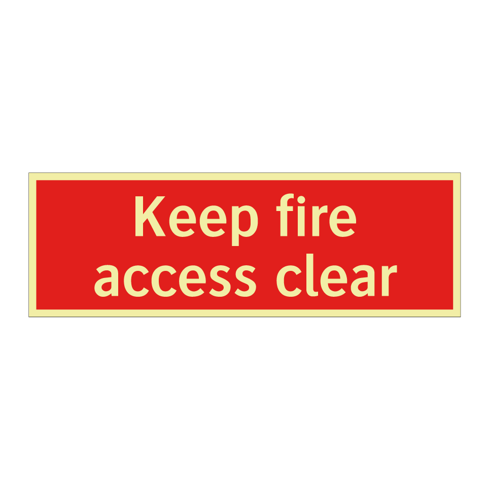Keep fire access clear