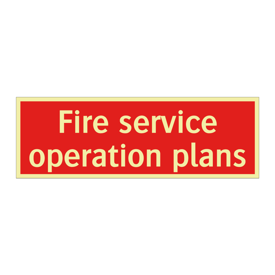Fire service operation plans