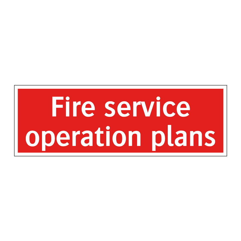 Fire service operation plans