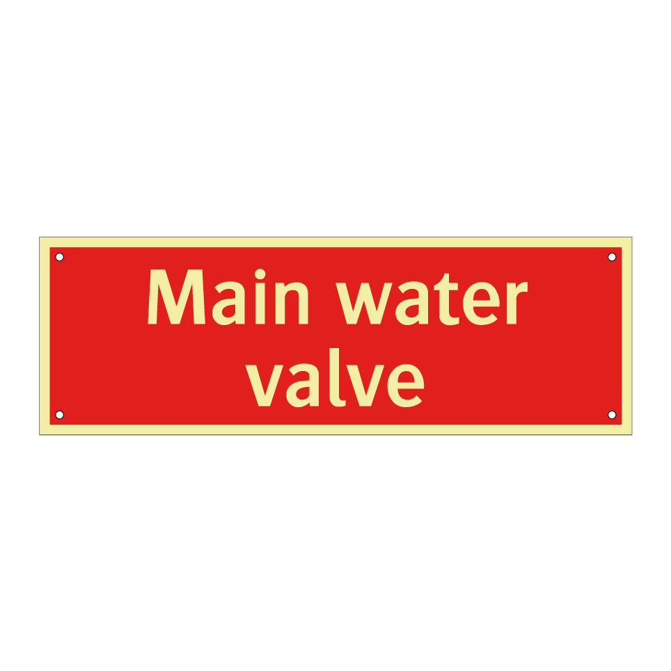 Main water valve