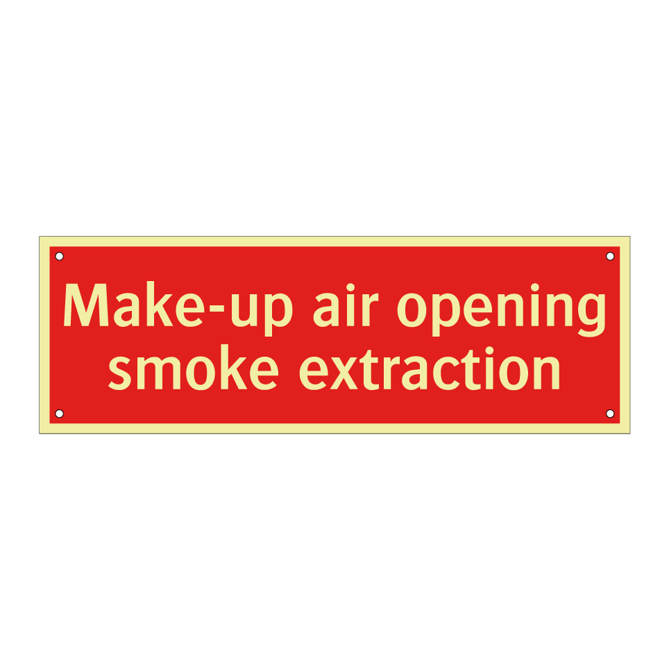 Make-up air opening smoke extraction