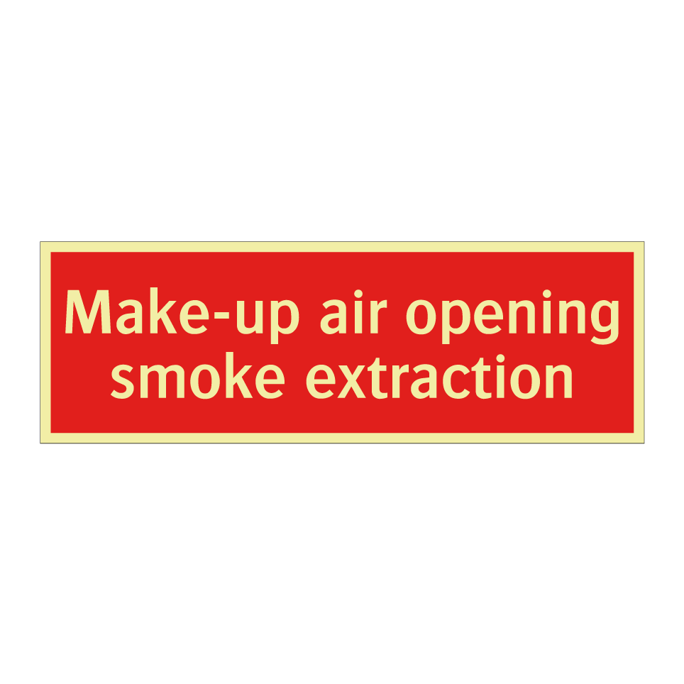 Make-up air opening smoke extraction