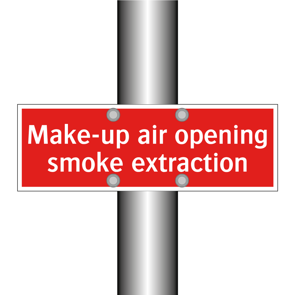 Make-up air opening smoke extraction