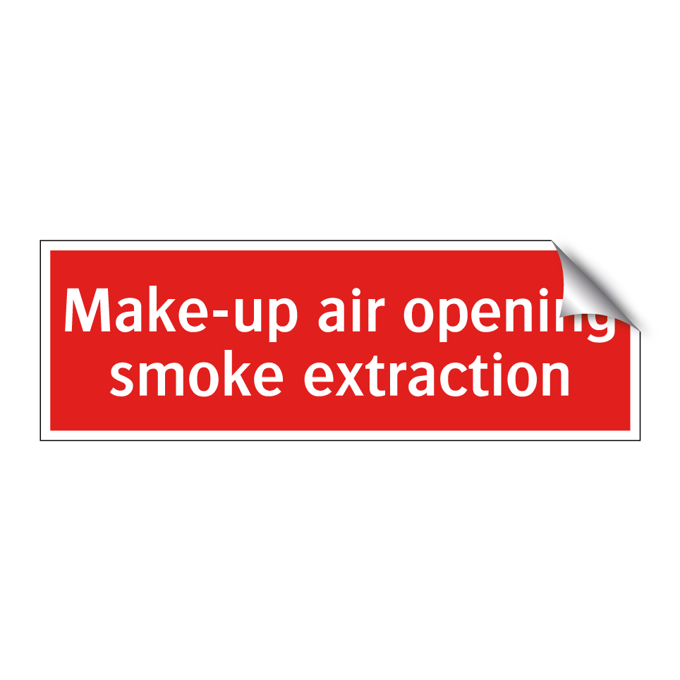 Make-up air opening smoke extraction