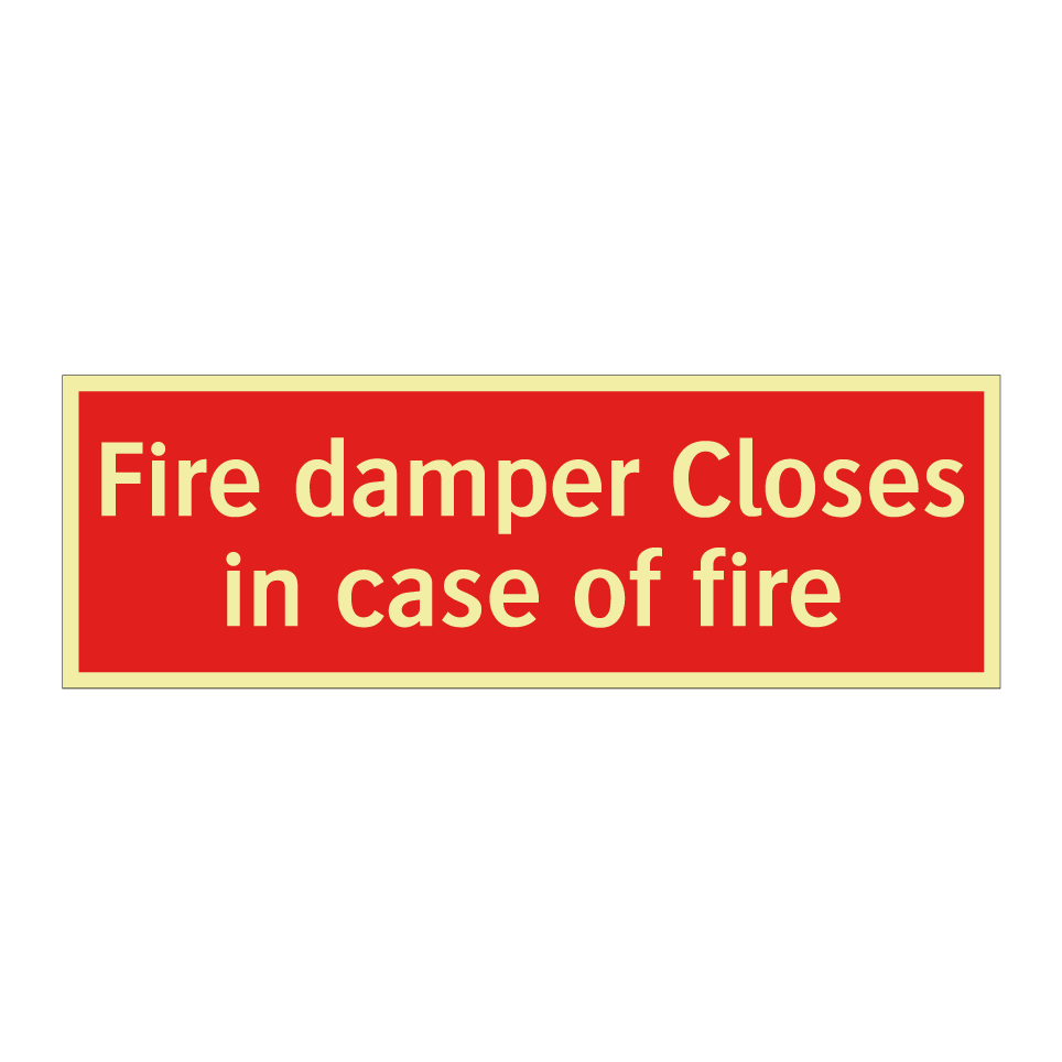 Fire damper Closes in case of fire