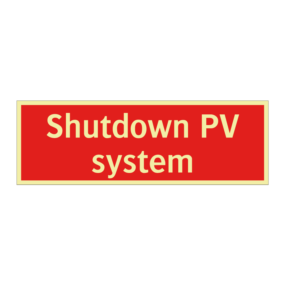 Shutdown PV system