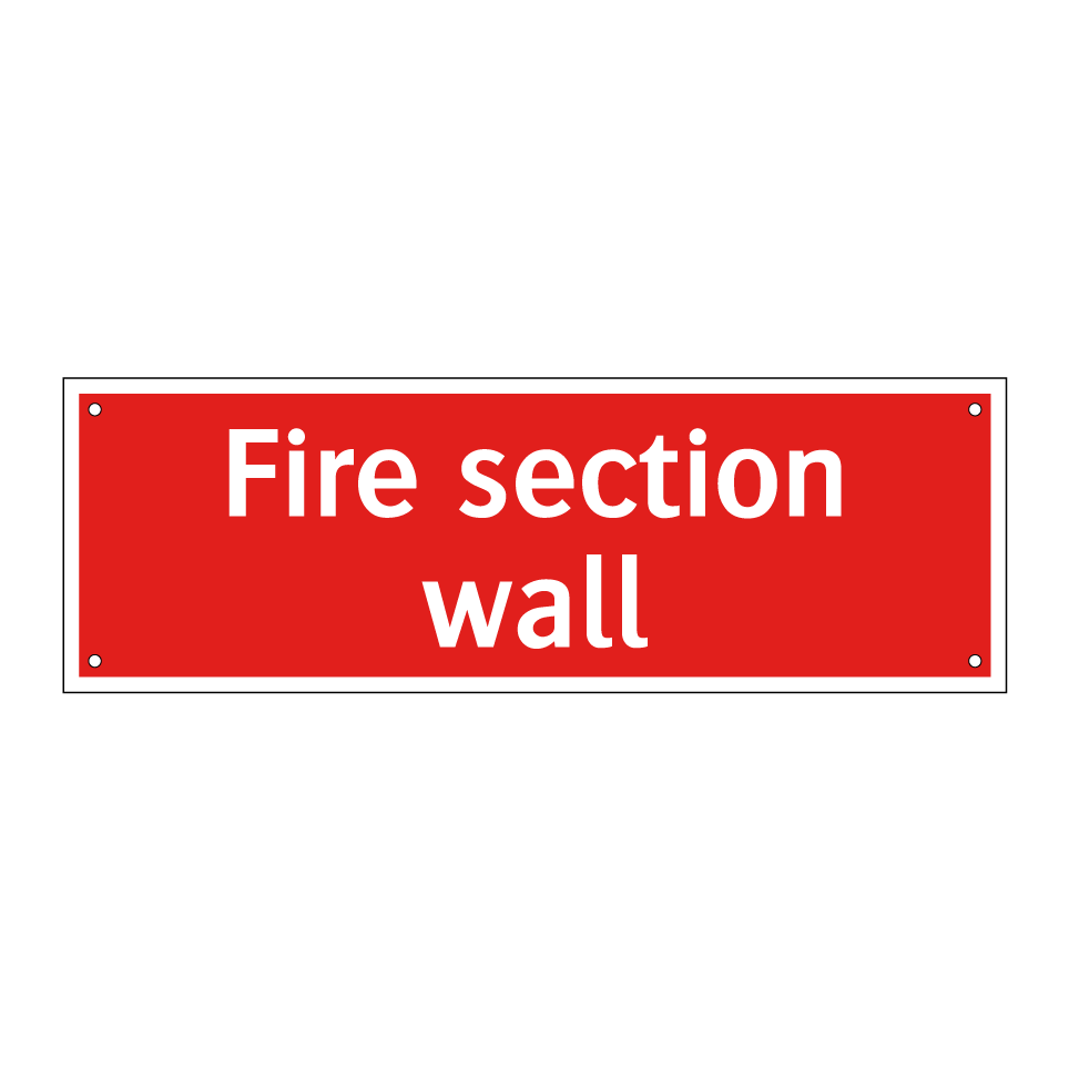 Fire section wall