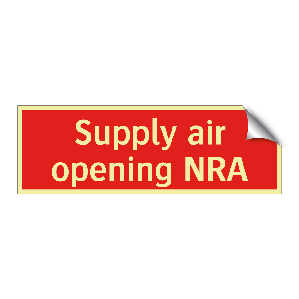 Supply air opening NRA