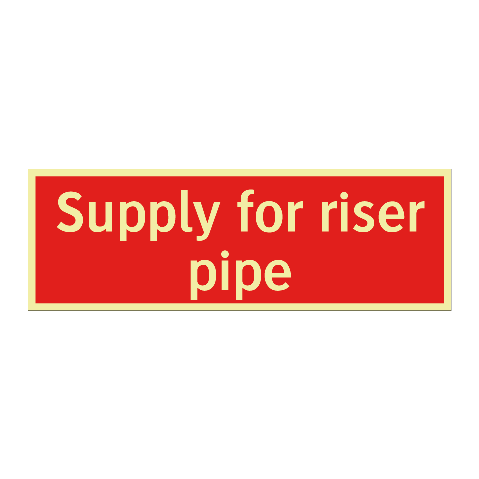 Supply for riser pipe