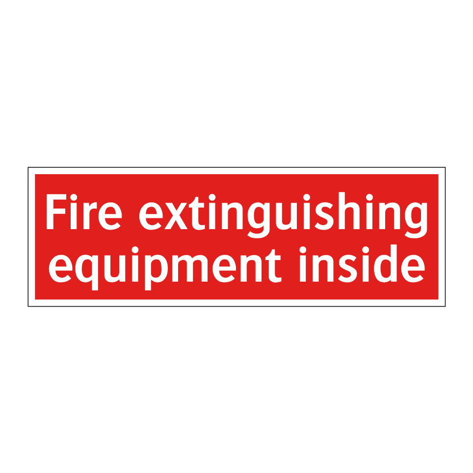 Fire extinguishing equipment inside