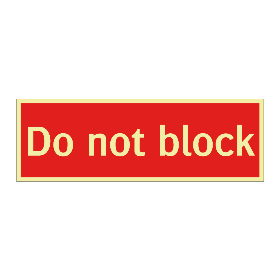 Do not block
