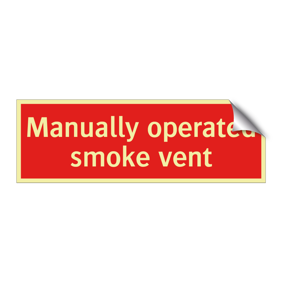 Manually operated smoke vent